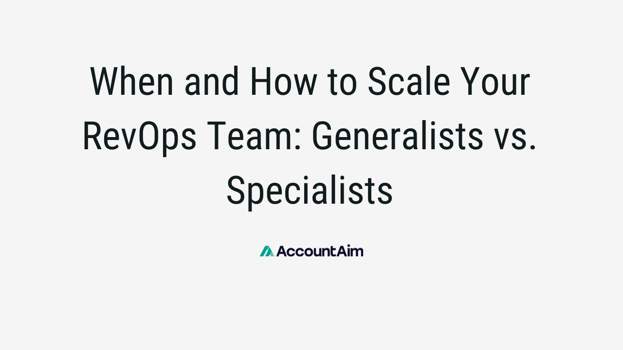 Scale RevOps Team