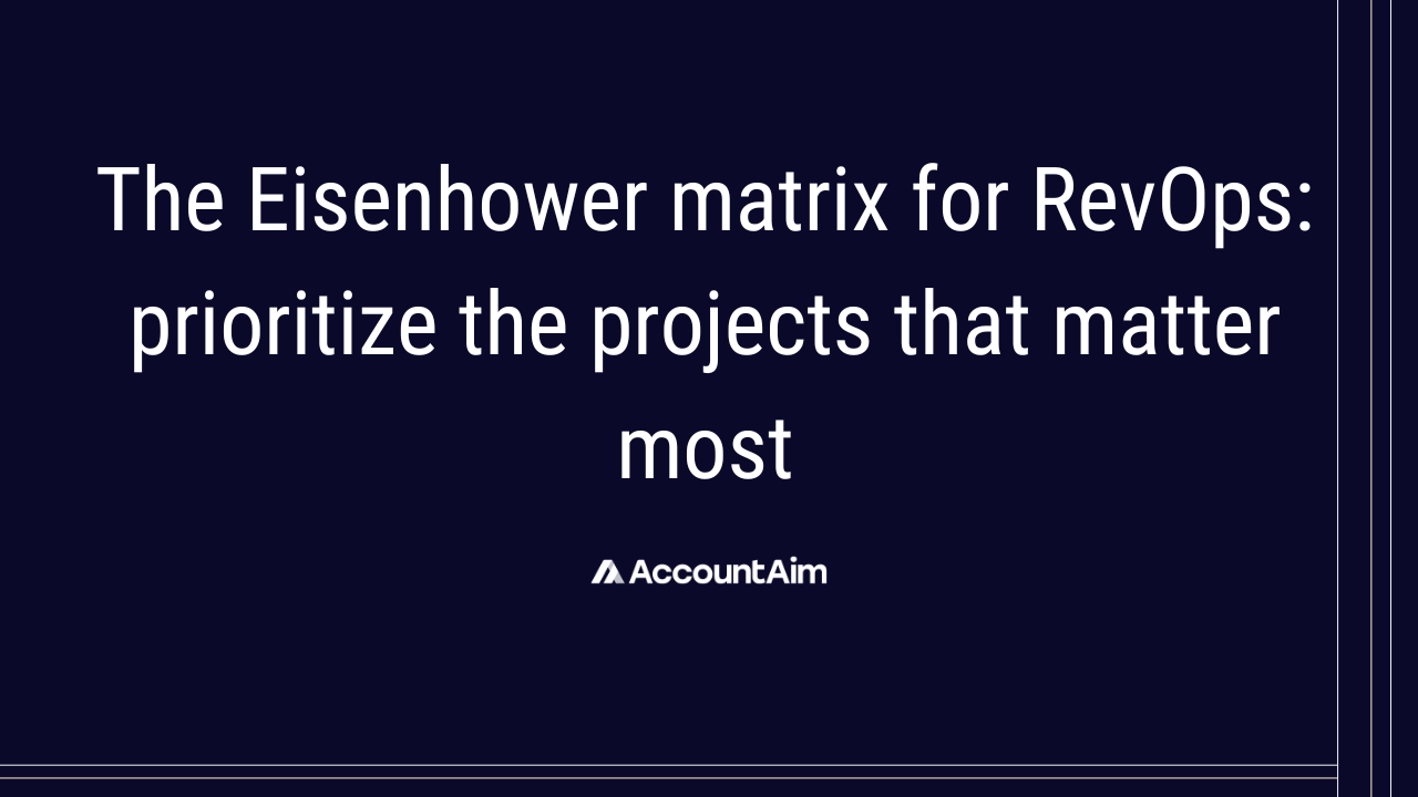 Eisenhower Matrix for RevOps