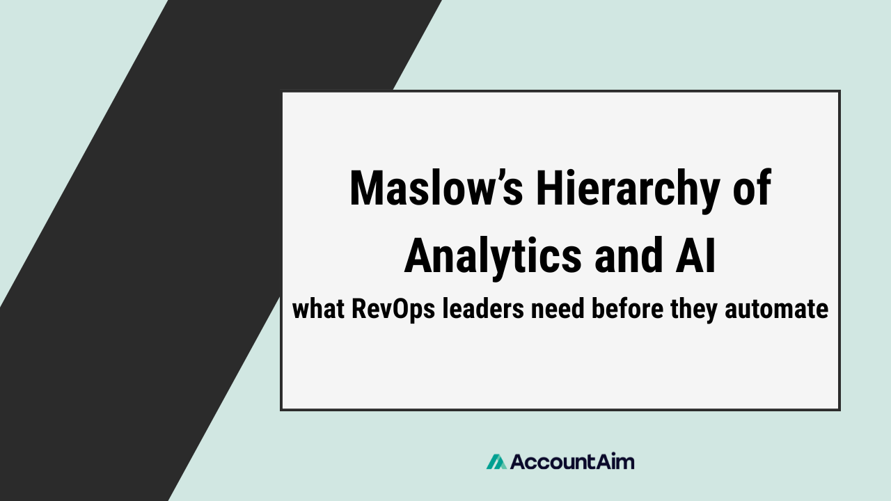 Maslow's Hierarchy of Analytics and AI