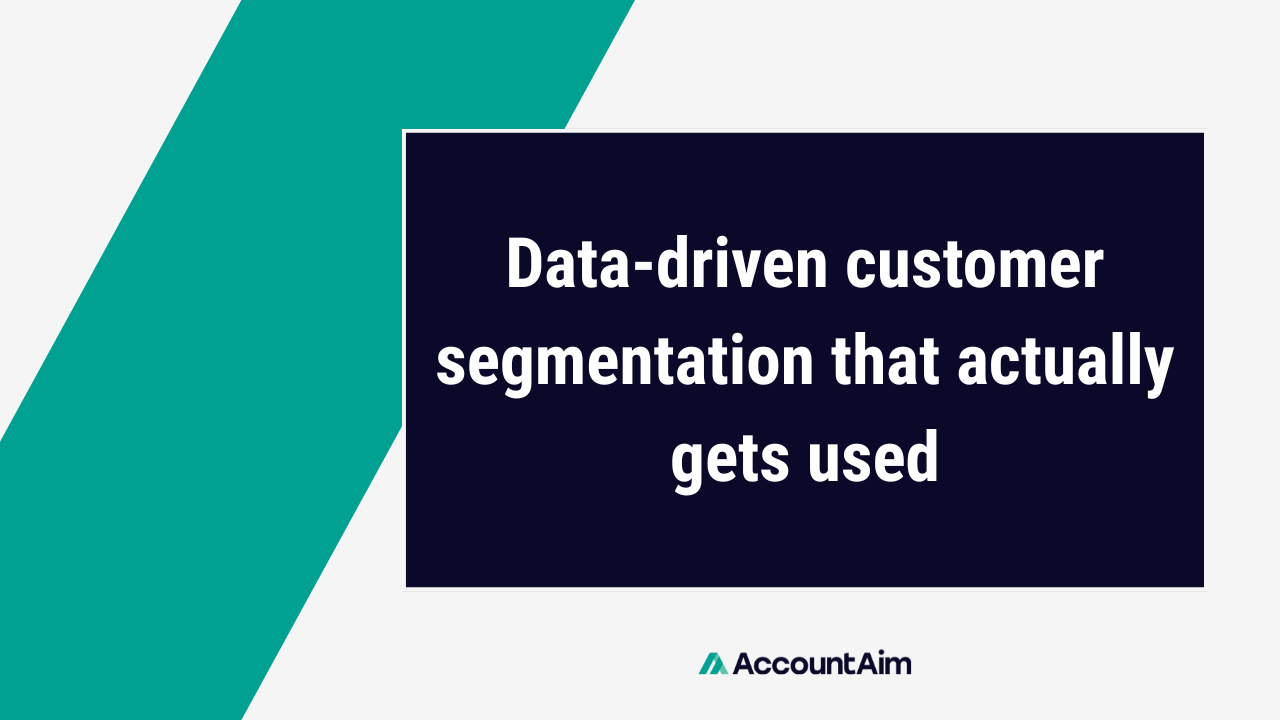 Data-driven customer segmentation
