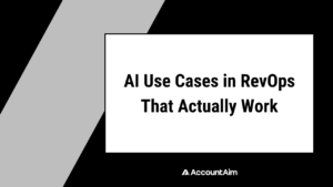 AI use cases in RevOps
